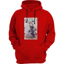 Widi Motors Baskılı Kırmızı Sweatshirt