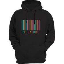 Widi Renkli Baskılı Siyah Sweatshirt