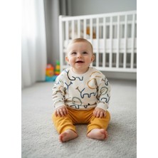 Buufuu Erkek Bebek Takım Baskılı Uzun Kollu Pamuklu Alt Üst