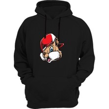 Widi Sincap Baskılı Siyah Sweatshirt