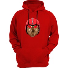 Widi Kask Baskılı Kırmızı Sweatshirt