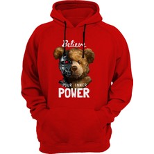 Widi Believe Baskılı Kırmızı Sweatshirt