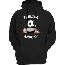 Widi Panda Baskılı Siyah Sweatshirt