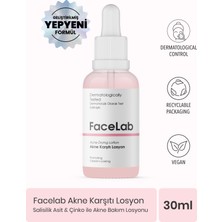 Facelab Akne Kurutucu Losyon – Salisilik Asit & Çinko ile Akne Bakım Losyonu