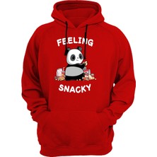 Widi Panda Baskılı Kırmızı Sweatshirt