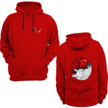 Widi Kurt Baskılı Kırmızı Sweatshirt