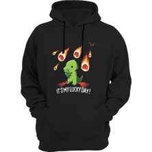 Widi Dinazor Baskılı Siyah Sweatshirt