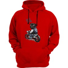 Widi Motor Baskılı Kırmızı Sweatshirt