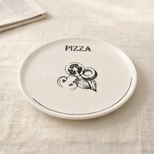 Evidea Kitchen Gourmet Pizza Tabağı - Krem / Siyah - 30 cm
