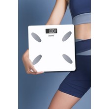 Bood Vücut Analiz Tartısı Cam Malzeme ile Şık Tasarım 180 kg Kapasite LCD Ekran Yok