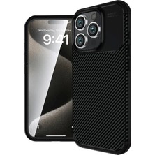 Olmira   16 Pro Kılıf Auto Focus Karbon Kapak - Siyah 587455