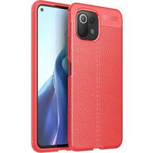 Olmira   Mi 11 Lite Kılıf Auto Focus Kapak - Kırmızı 587455