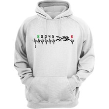 Widi Motorsiklet Motorcu Kalp Ritmi 1N23456 Vites Geçişleri %100 Pamuk Sweatshirt