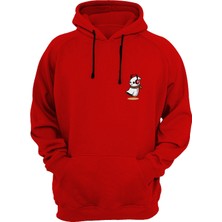 Widi Hayalet Baskılı Kırmızı Sweatshirt