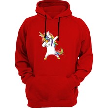 Widi Unicorn Baskılı Kırmızı Sweatshirt