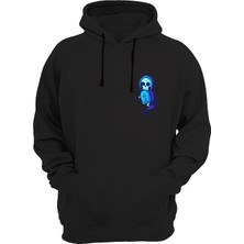 Widi Baskılı Siyah Sweatshirt