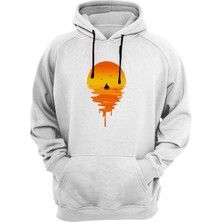 Widi Günbatımı Baskılı Sweatshirt