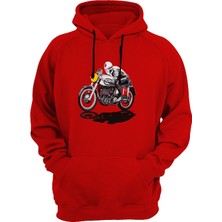 Widi Motor Baskılı Kırmızı Sweatshirt