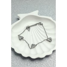 Jewels of Hope Kalp Motifli Kadın Halhal 25 Cm Paslanmaz Çelik Halhal