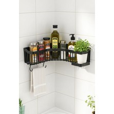 Banyo Mutfak Dolap Köşe Raf Delmeden Kolay Montaj Yapışkanlı