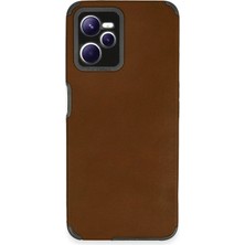 Olmira  Realme C35 Kılıf Loop Deri Silikon - Kahverengi 587455