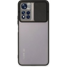 Olmira   Redmi Note 11T Kılıf Palm Buzlu Kamera Sürgülü Silikon - Siyah 587455