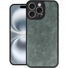 Olmira   16 Pro Max Kılıf Aras Deri Kapak - Koyu Yeşil 587455