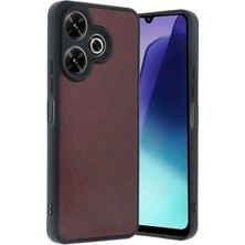 Olmira   Redmi 13 4g Kılıf Aras Deri Kapak - Bordo 587455