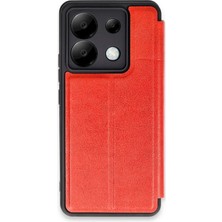 Olmira   Redmi Note 13 Pro 5g Kılıf Flip Cover - Kırmızı 587455