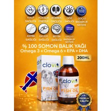 Clovit Köpek Somon Balık Yağı 200 ml – Omega 3 & 6 Epa Dha Içeren Takviye