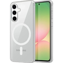 Olmira  Samsung Galaxy A56 Combo Sert Şeffaf Magsafe Kapak - Şeffaf 587455
