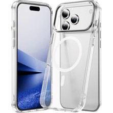 Darkom iPhone 17 Pro Kılıf Magsafe Uyumlu Sert Pc Şeffaf Sararmayan Kamera Korumalı Lüks Kapak