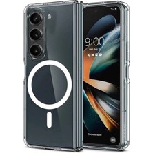 Olmira  Samsung Galaxy Z Fold 6 Kılıf Magneticsafe Şeffaf Silikon - Şeffaf 587455