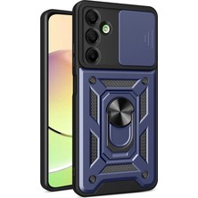 Olmira  Samsung Galaxy A36 Kılıf Pars Lens Yüzüklü Silikon - Lacivert 587455