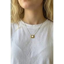 Jewels of Hope Gümüş Renk Kalp Figürlü 316L Çelik Kadın Kolye - Kararmaz Gümüş Rengi Zincir 51 cm