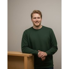 Genel Erkek Kompak Sıfır Yaka Sweatshirt