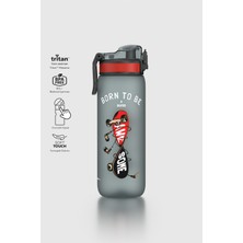 Renga Rybo-X Soft Touch Desenli 630 ml Tritan Çocuk Matara 912162 Siyah