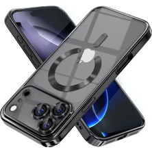 Darkom iPhone 17 Pro Premium Kılıf Magsafe Destekli Kristal Şeffaf Lüks Telefon Kılıfı