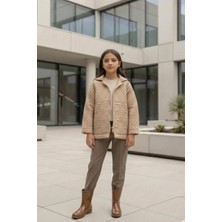 HC Kids Wear Kız Çocuk Trençkot Kapitone Yağmurluk