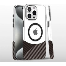 Olmira   16 Pro Carbon Puzzle Magsafe Kapak - Gri 587455