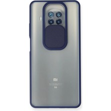 Olmira   Mi 10T Lite Kılıf Palm Buzlu Kamera Sürgülü Silikon - Lacivert 587455