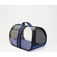 Bacco Milano Şeffaf Kedi Ve Köpek Çantası Mavi