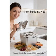 MiraLive Premium Inox Saklama Kabı - Hava Sızdırmaz Mutfak Düzenleyici 14X11 cm 304 Paslanmaz Çelik