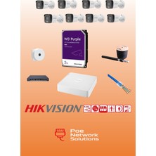 Hikvision Ip 8 Kameralı Set