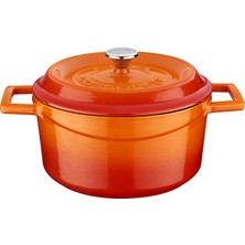 Lava Yuvarlak Tencere -Çap(Ø)20 cm. Turuncu