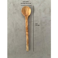 Avanterra Zeytin Ağacından El Emeği Latte Kaşık Orta Boy