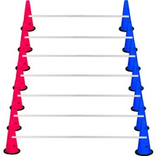 Feyza Design 14'lü Çantalı 40 cm Hunili ve Çubuklu Antrenman Engel Seti