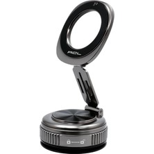 Acl T-132 Premium Metal Gövde Katlanabilir 360° Dönebilen Mıknatıslı Vantuzlu Araç Içi Telefon Tutucu