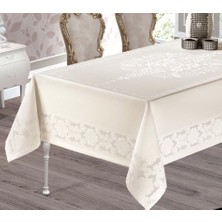 Istanbul Çeyiz Jumbo Teflon Kaplamalı ve Leke Tutmaz Masa Örtüsü Xl Krem 160x300