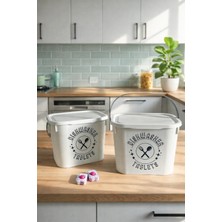 Porsima 2li Mega Kendinden Etiketli Çok Amaçlı Tablet Deterjan Saklama Kutusu Pratik Kapaklı Tablet Deterjan Saklama Kabı Seti 2x7,3lt